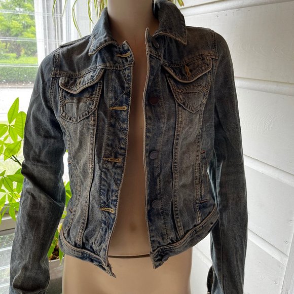 Abercrombie & Fitch Jackets & Blazers - Jean Jacket Abercrombie Distressed